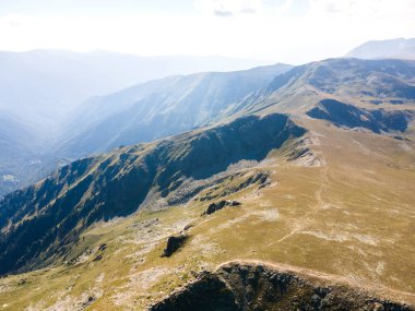 Bulgaristan 'ın Malyovitsa zirvesi yakınlarındaki Rila Dağı' nın şaşırtıcı hava manzarası