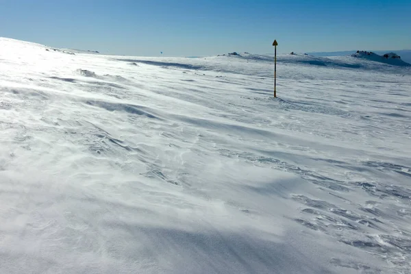 Χειμερινή Άποψη Του Βουνού Vitosha Κοντά Στην Κορυφή Cherni Vrah — Φωτογραφία Αρχείου