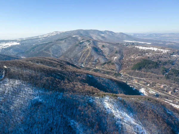Zimowy Widok Lotu Ptaka Górę Vitosha Pobliżu Boyana District Sofia — Zdjęcie stockowe
