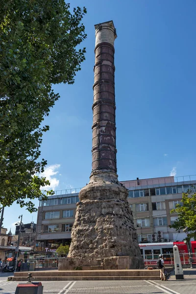 Istanbul Türkei Juli 2019 Antike Byzantinische Konstantinsäule Istanbul Türkei — Stockfoto