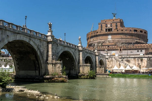 Roma Itália Junho 2017 Vista Incrível Castelo Santo Ângelo Cidade — Fotografia de Stock