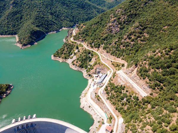 Luchtfoto Van Tsankov Kamak Reservoir Smolyan Region Bulgarije — Stockfoto