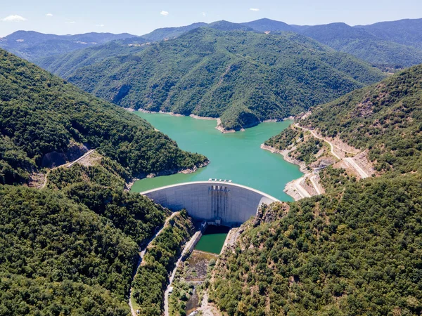 Luchtfoto Van Tsankov Kamak Reservoir Smolyan Region Bulgarije — Stockfoto