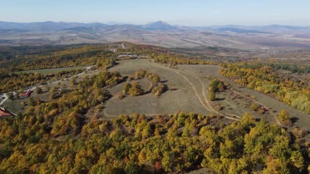 Paisagem Outono Montanha Cherna Gora Monte Negro Região Pernik Bulgária — Vídeo de Stock