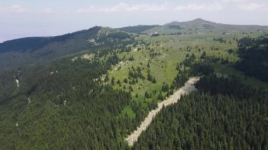 Bulgaristan 'ın Sofya Şehir Bölgesi, Vitosha Dağı' ndaki Konyarnika bölgesinin havadan görüntüsü