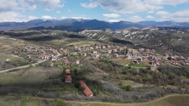 Bulgaristan Blagoevgrad Bölgesindeki Melnik Kasabası Yakınlarındaki Lozenitsa Village Vine Çiftliklerinin — Stok video