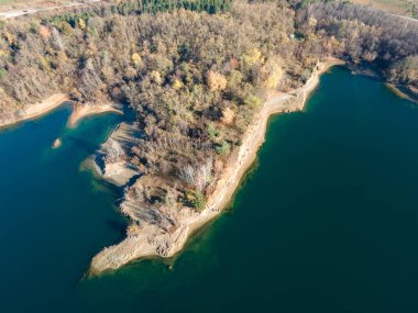 Bulgaristan 'ın Montana bölgesinin Srechenska Bara Baraj Havalimanı manzarası