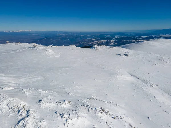 Zimowy Widok Lotu Ptaka Górę Vitosha Pobliżu Szczytu Cherni Vrah — Zdjęcie stockowe