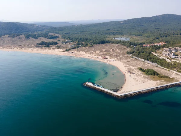 Bulgaristan Burgaz Bölgesi Arkutino Plajının Şaşırtıcı Hava Manzarası — Stok fotoğraf