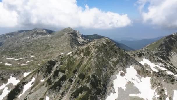 Vista Aérea Incrível Muratov Pico Pirin Mountain Bulgária — Vídeo de Stock