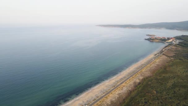 Aerial Sunset View Driver Beach Resort Dyuni Burgas Region Βουλγαρία — Αρχείο Βίντεο