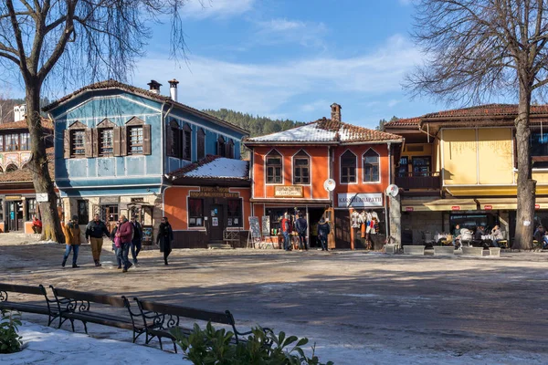Koprivshtitsa Bulgarien Januari 2020 Typiska Gatan Och Gamla Hus Historiska — Stockfoto