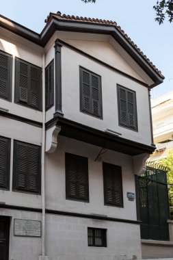 Selanik, Yunanistan - 22 Eylül 2019: Mustafa Kemal Atatürk Müzesi Orta Makedonya, Yunanistan