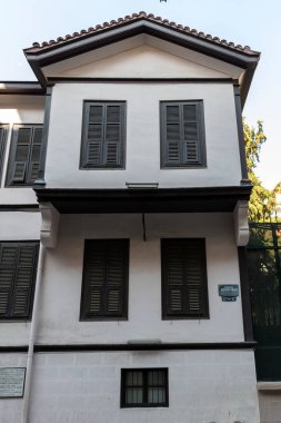 Selanik, Yunanistan - 22 Eylül 2019: Mustafa Kemal Atatürk Müzesi Orta Makedonya, Yunanistan