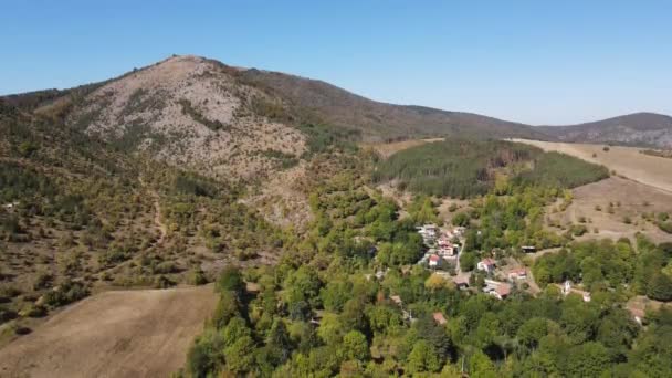 Amazing Autumn Landscape Strazha Mountain Pernik Region Bulgarije — Stockvideo