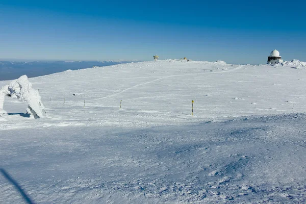 Vista Inverno Montanha Vitosha Perto Pico Cherni Vrah Região Cidade — Fotografia de Stock