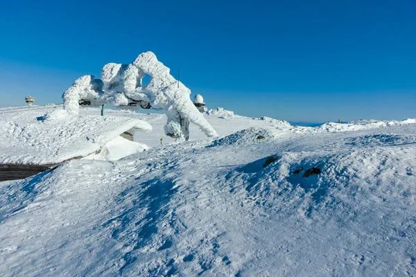 Vista Inverno Montanha Vitosha Perto Pico Cherni Vrah Região Cidade — Fotografia de Stock