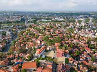 Bulgaristan 'ın Filibe kentinin şaşırtıcı hava manzarası