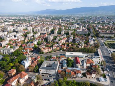 Bulgaristan 'ın Filibe kentinin şaşırtıcı hava manzarası