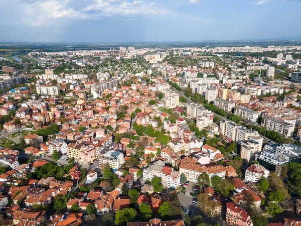 Csodálatos Légi Kilátás Város Plovdiv Bulgária — Stock Fotó