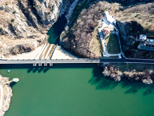 Luchtfoto Van Stuwdam Krichim Reservoir Rhodopes Mountain Regio Plovdiv Bulgarije — Stockfoto