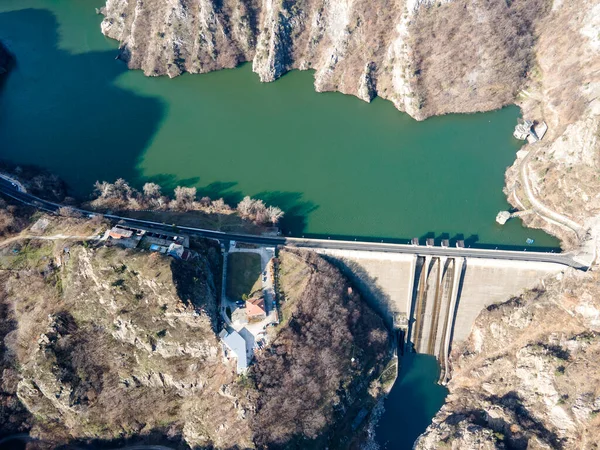 Veduta Aerea Della Diga Krichim Reservoir Rodopi Regione Plovdiv Bulgaria — Foto Stock