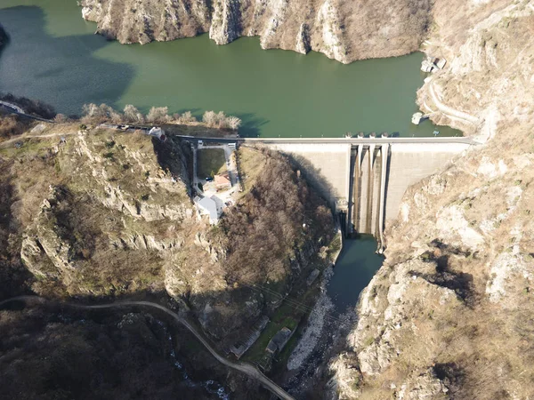 Aerial View Dam Krichim Reservoir Rhodopes Mountain Plovdiv Region Bulgaria — Stock Photo, Image