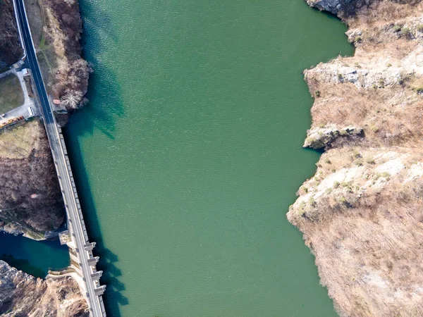 공중에서 Krichim Reservoir Rhodopes Mountain Plovdiv Region Bulgaria — 스톡 사진