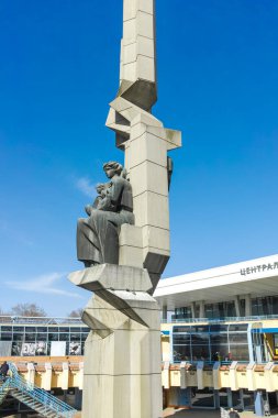 SOFYA, BULGARIA - 25 Şubat 2018: Bulgaristan 'ın Sofya kentindeki merkez tren istasyonu