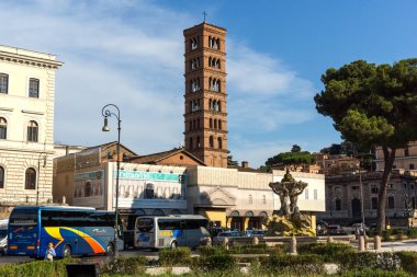 Roma, İtalya - 22 Haziran 2017: görünümü, kilise Santa Maria Cosmedin'deki, Roma, İtalya, Amazing