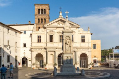 ROMA, İTALYA 22 Haziran 2017: Roma, İtalya 'daki St. Bartholomew Adası Bazilikası