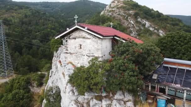 Vista Aérea Iglesia San Demetrio Tesalónica Cerca Asenovgrad Región Plovdiv — Vídeos de Stock