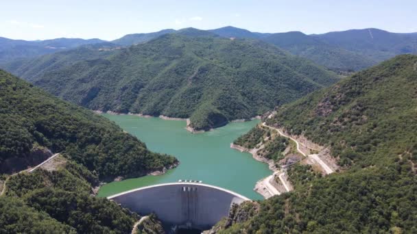 Veduta Aerea Tsankov Kamak Reservoir Regione Smolyan Bulgaria — Video Stock