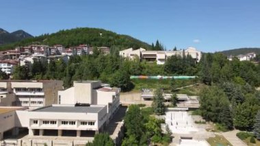 Bulgaristan 'ın Smolyan kentinin şaşırtıcı hava manzarası