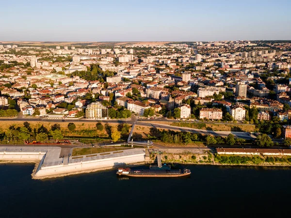 Amazing Aerial View Danube River City Ruse Bulgaria — Stock Photo, Image