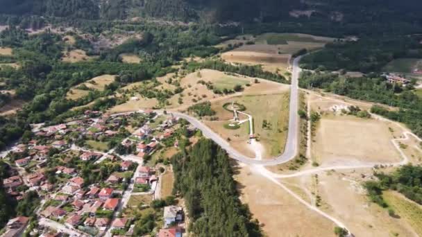 Vista Aérea Cidade Histórica Klisura Região Plovdiv Bulgária — Vídeo de Stock