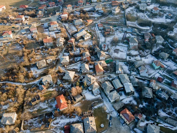 Aerial View Village Dolen Authentic Nineteenth Century Houses Blagoevgrad Region — Stock Photo, Image