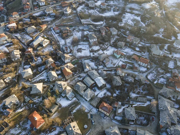 Aerial View Village Dolen Authentic Századi Házak Blagoevgrad Régió Bulgária — Stock Fotó