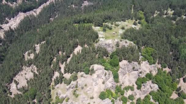 Εκπληκτική Αεροφωτογραφία Της Περιοχής Γιουντολά Μεταξύ Ρίλα Και Ροδόπης Βουλγαρία — Αρχείο Βίντεο