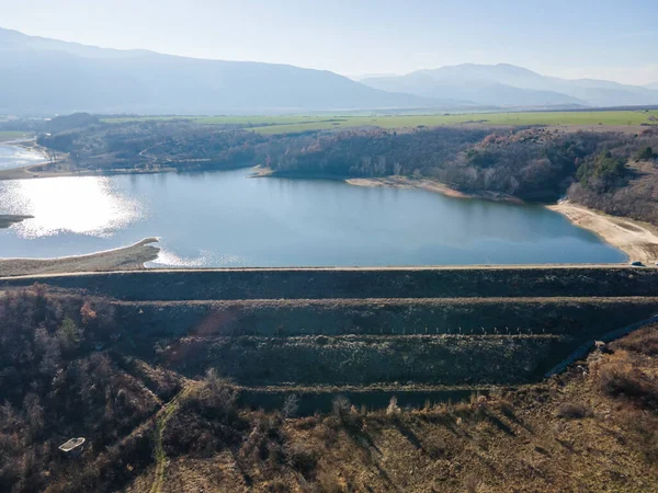 Luftaufnahme Des Stausees Vierzig Quellen Der Nähe Der Stadt Asenovgrad — Stockfoto