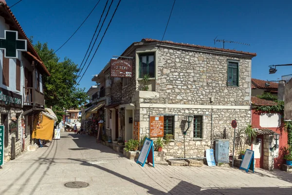 Afytos Kassandra Griechenland Juni 2014 Alte Häuser Der Historischen Stadt — Stockfoto