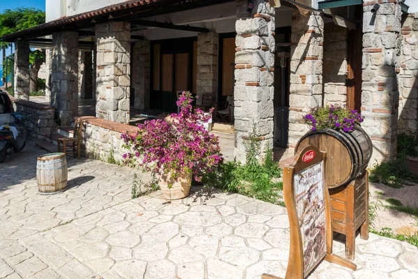 Afytos Kassandra ギリシャ 6月24 2014 アフィトスの歴史的な町の古い家 カッサンドラ Chalkidiki 中央マケドニア ギリシャ — ストック写真