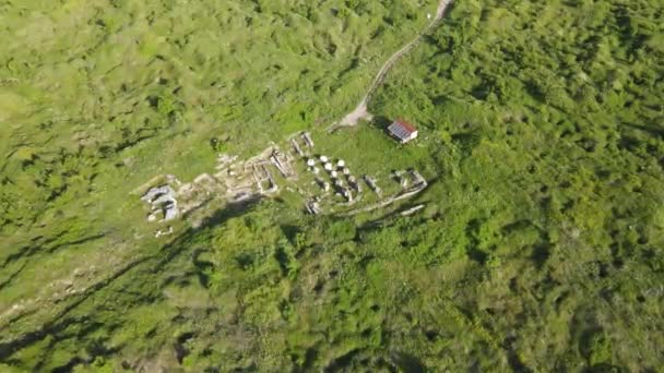 Vista Aérea Das Ruínas Antiga Cidade Romana Colonia Ulpia Traiana — Vídeo de Stock
