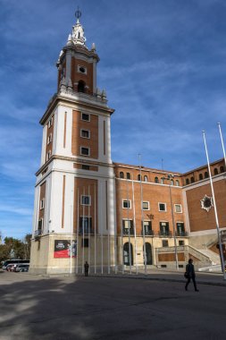 Madrid, Ispanya-23 Ocak 2018: Madrid kentinde Moncloa Ilçesi 'nde Amerika Müzesi Binası, Ispanya