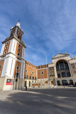 Madrid, Ispanya-23 Ocak 2018: Madrid kentinde Moncloa Ilçesi 'nde Amerika Müzesi Binası, Ispanya