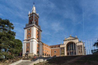 Madrid, Ispanya-23 Ocak 2018: Madrid kentinde Moncloa Ilçesi 'nde Amerika Müzesi Binası, Ispanya