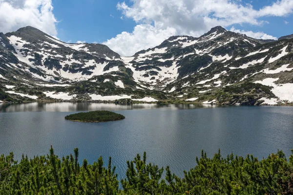 Geweldige Zomer Landschap Van Pirin Mountain Buurt Van Popovo Lake — Stockfoto