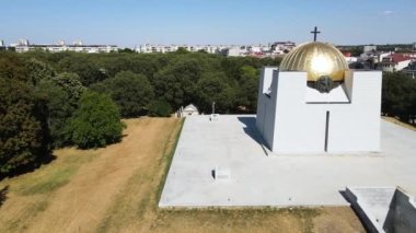 Bulgaristan 'ın Ruse ve Tuna Nehri kentindeki Ulusal Uyanış Kahramanlarının Hava Görüşü