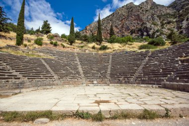 Antik Yunan arkeolojik Delphi, orta Yunanistan kalıntıları