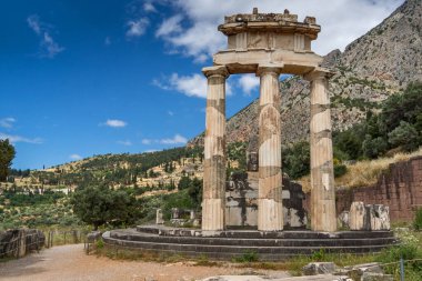 Antik Yunan arkeolojik Delphi, orta Yunanistan kalıntıları